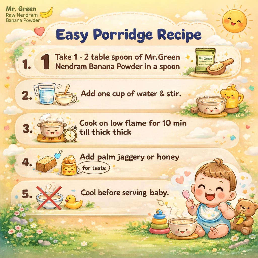 Kerala Nendram Raw Banana Powder for Babies | Homemade Food | Mom-Trusted | 500g (Value Pack) - Image 4